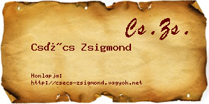 Csécs Zsigmond névjegykártya